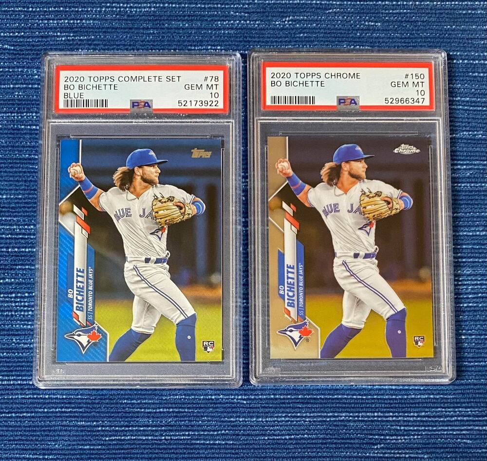 2020 Topps Complete Set Blue Variation & Chrome Bo Bichette RC Rookie #78 PSA 10